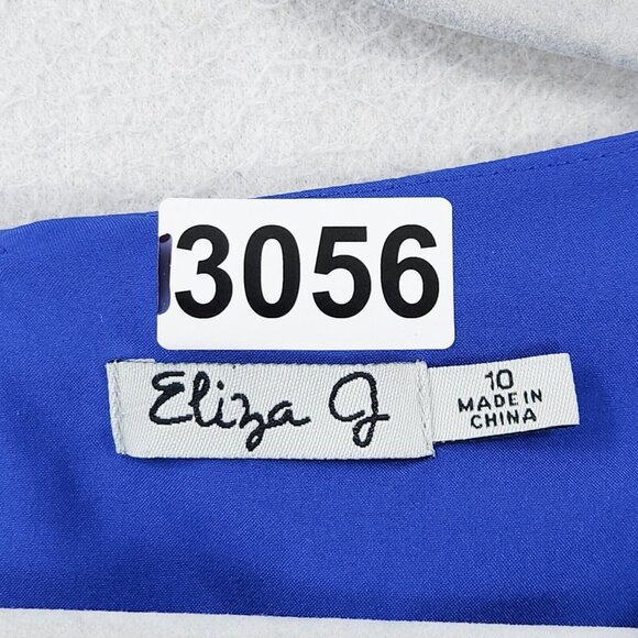 Eliza J Dress Womens 10 Blue Belted Sheath Kimono Business Casual Knee Length - Picture 10 of 14